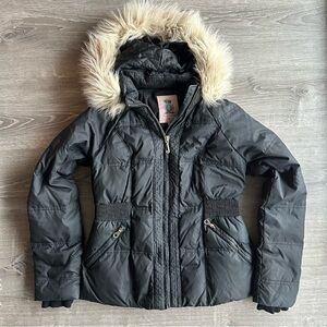 Juicy Couture, y2k style, black puffer down coat, size L